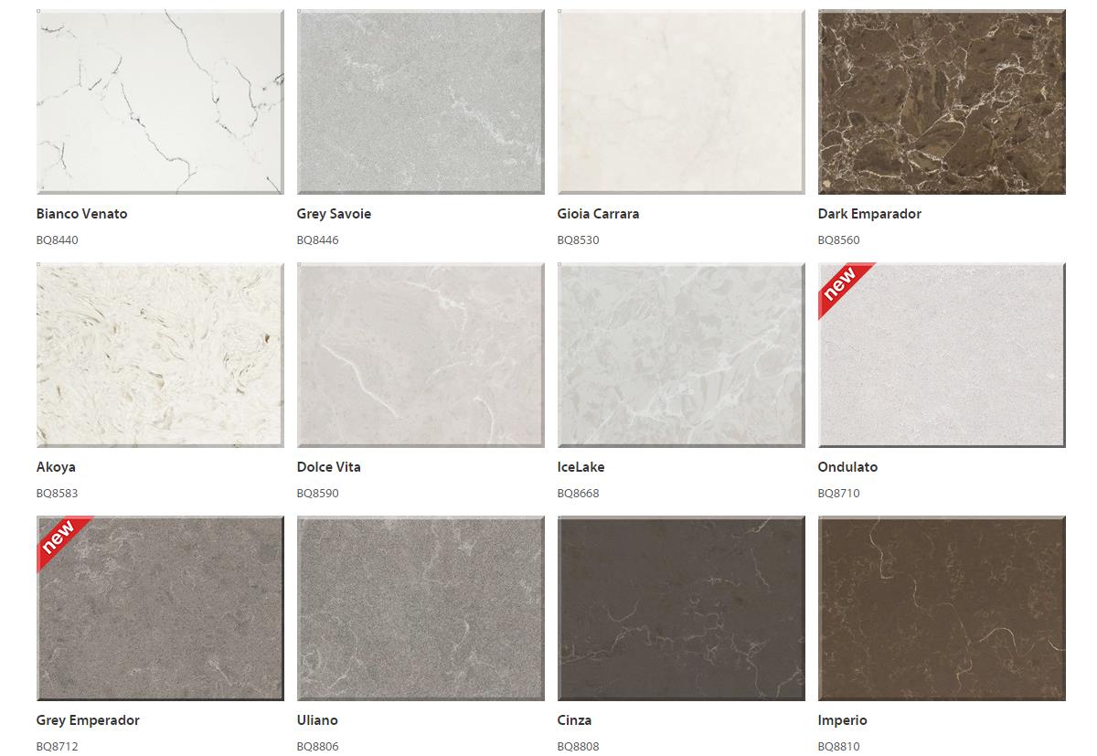 Quartz colors for kitchen countertops, bathroom Vanities, fireplace ...